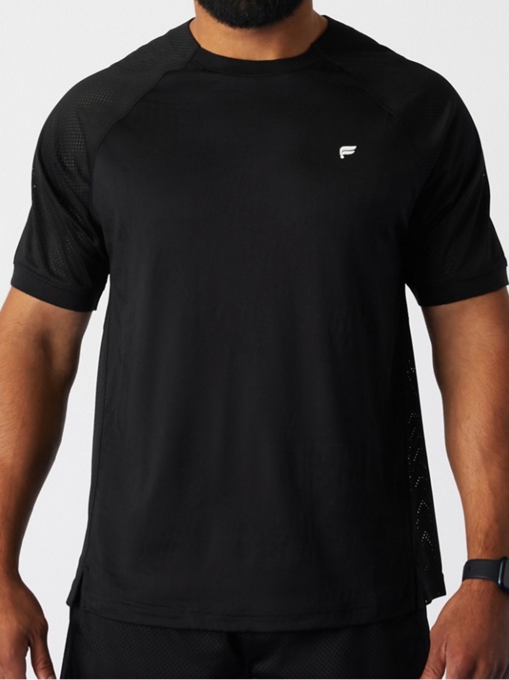 Fabletics Black Short-Sleeve Men's Performance Tee